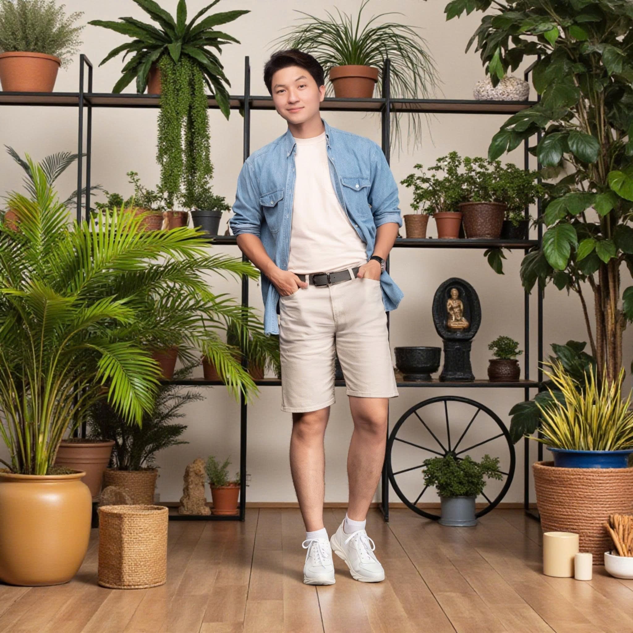 GIÀY ĐẾ CAO NAM SIÊU NHẸ T228 TRẮNG CAO 6CM