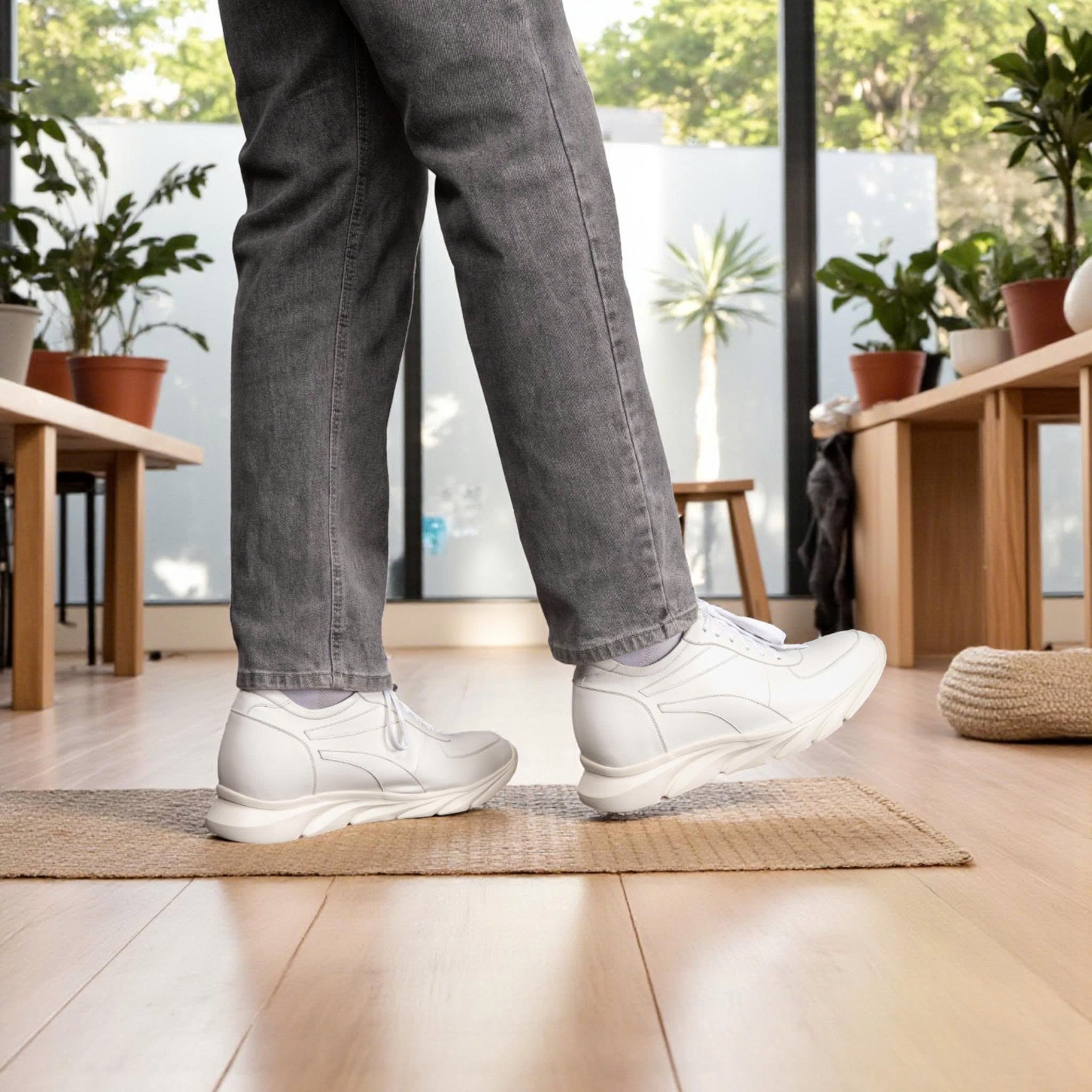 GIÀY CAO NAM SIÊU NHẸ T228 TRẮNG CAO 10CM
