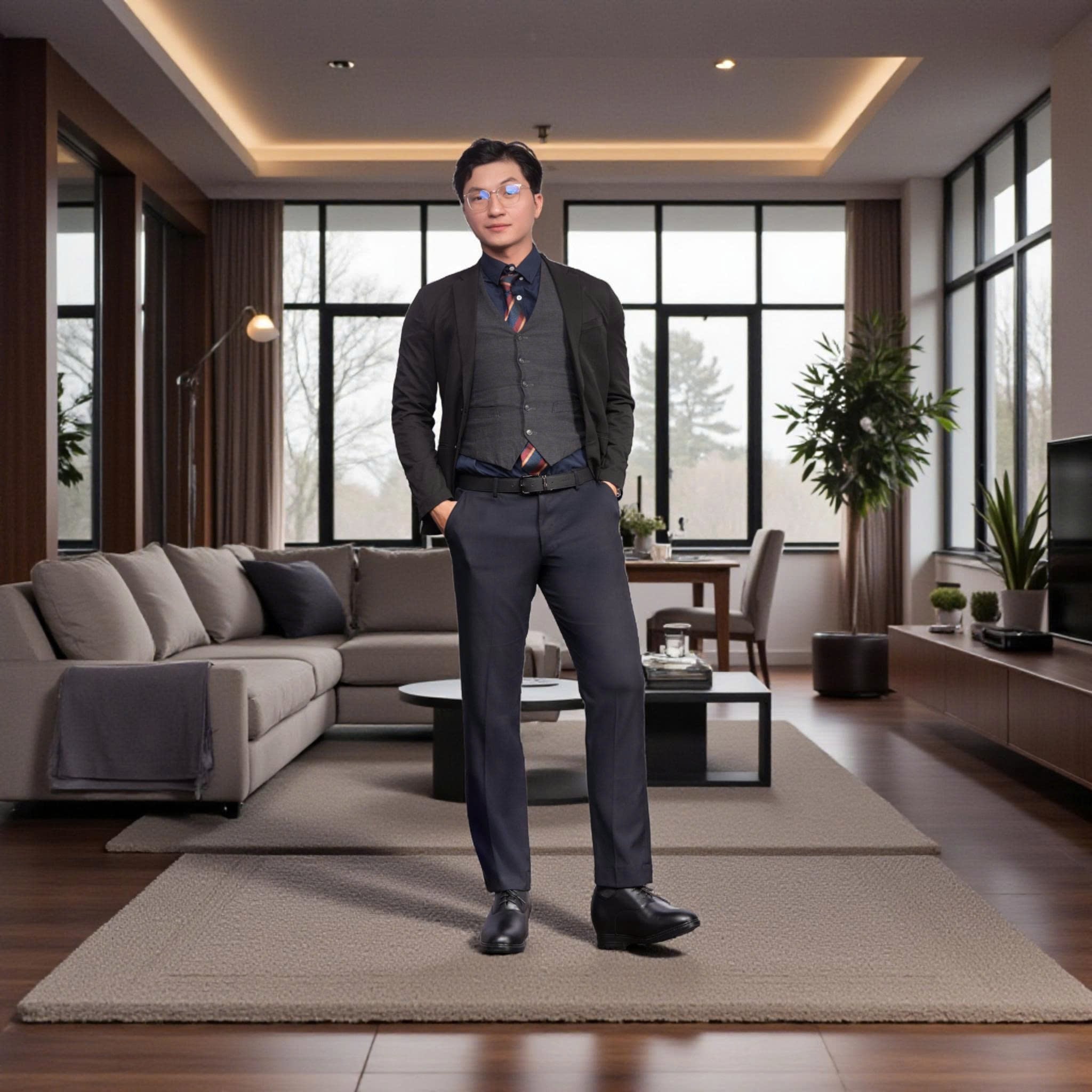 GIÀY ĐỘN NAM CAO 8CM SIÊU ÊM- CHỐNG DỐC T88 ĐEN