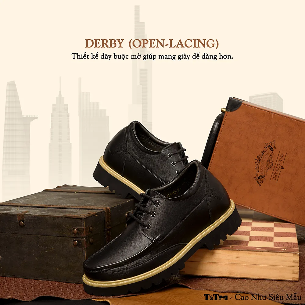 GIÀY TĂNG CHIỀU CAO NAM SIÊU NHẸ T123Đ CAO 9CM