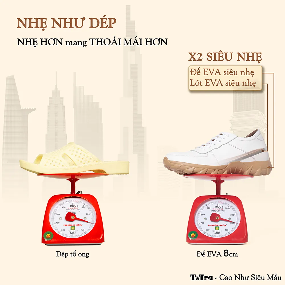 GIÀY CAO NAM T150 TRẮNG CAO 8CM