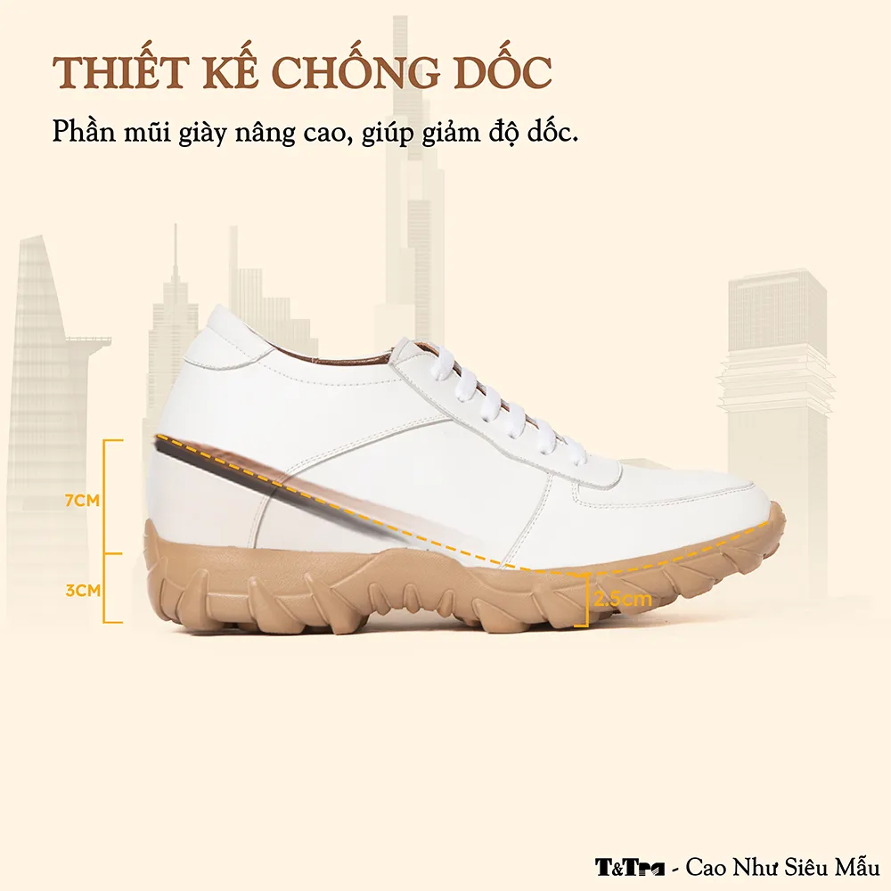 GIÀY CAO NAM T150 TRẮNG CAO 10CM