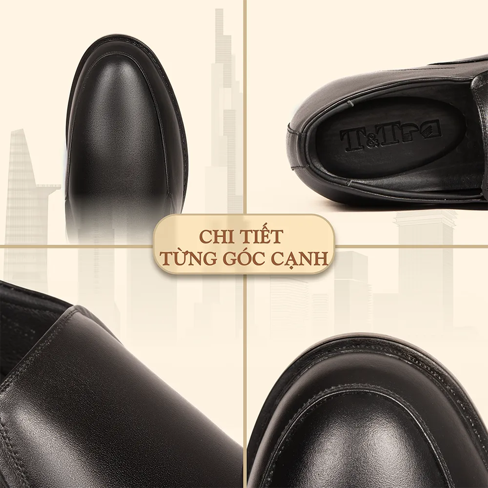 GIÀY ĐỘN NAM CAO 8CM SIÊU ÊM- CHỐNG DỐC T89 ĐEN