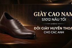 GIÀY CAO NAM S1012 NÂU TỐI, ĐÔI GIÀY HUYỀN THOẠI CHO CÁC ANH