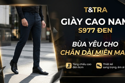 GIÀY CAO NAM T&TRA - S977 ĐEN - BÙA YÊU CHO CHÂN DÀI MIÊN MAN