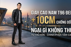 GIÀY CAO NAM T96 ĐEN CAO 10CM CHỐNG DỐC - NGẠI GÌ KHÔNG THỬ