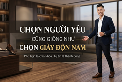 Chọn người yêu cũng giống như chọn một đôi giày độn nam - T05 cá sấu đen