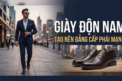 GIÀY ĐỘN NAM T201 NÂU BÒ TĂNG CAO 6CM - TẠO NÊN ĐẲNG CẤP PHÁI MẠNH