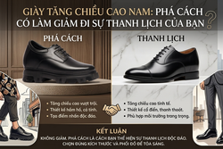 GIÀY TĂNG CHIỀU CAO NAM - PHÁ CÁCH CÓ LÀM GIẢM ĐI SỰ THANH LỊCH CỦA BẠN?