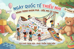 GIÀY CAO NAM CHÀO MỪNG NGÀY LỄ THIẾU NHI