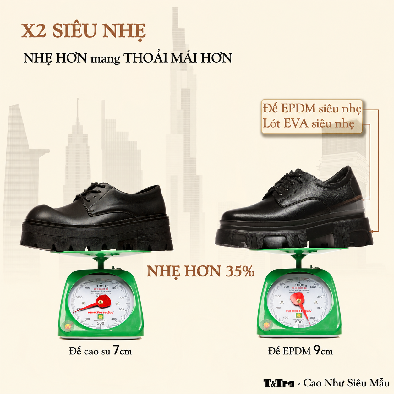 GIÀY CAO NAM  SIÊU NHẸ T167 ĐEN SỌC CAO 9CM