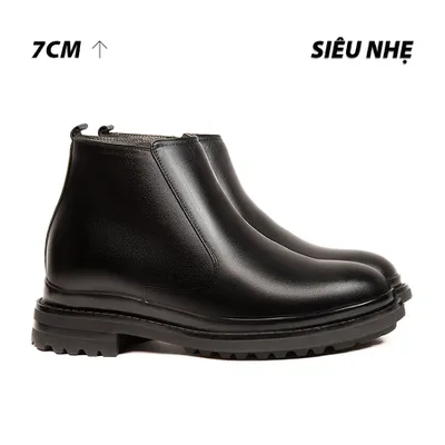 [ 7CM ] Giày Boots Nam Siêu Nhẹ T101Đ  - Nhẹ Hơn và Ít Dốc Hơn