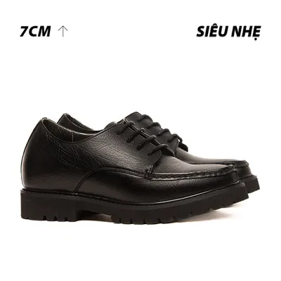 [7CM] Giày Cao Nam T325 Đen Sọc - Nhẹ Hơn và Ít Dốc Hơn