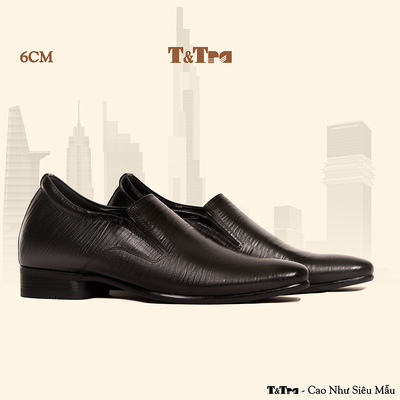 [6CM] Giày Tăng Chiều Cao Nam S952 Đen Sọc - Cao Bí Mật Từ Bên Trong