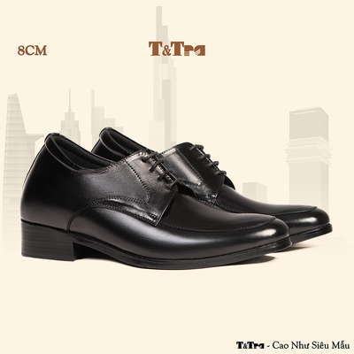 [8CM] Giày Cao Nam S1063 Đen - Cao Bí Mật Từ Bên Trong