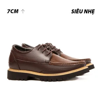 [ 7CM ] Giày Cao Nam Siêu Nhẹ T123N - Nhẹ Hơn và Ít Dốc Hơn