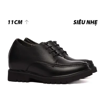 [11CM] Giày Cao Nam T325 Đen Sọc - Nhẹ Hơn và Ít Dốc Hơn