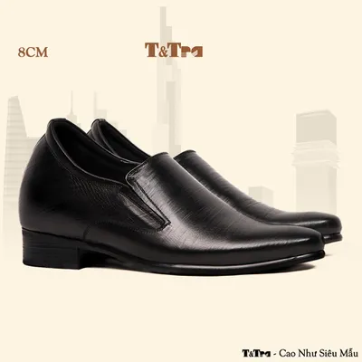 [8CM] Giày Tăng Chiều Cao Nam S970 Đen Sọc - Cao Bí Mật Từ Bên Trong