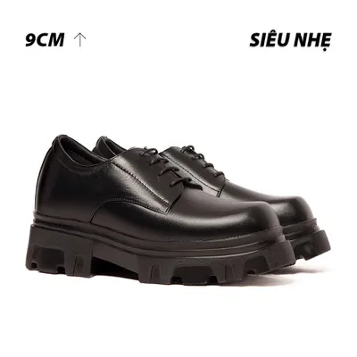 [9CM] Giày Cao Nam T168 Đen - Nhẹ Hơn và Ít Dốc Hơn