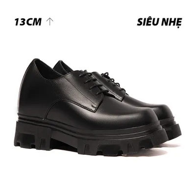[13CM] Giày Đế Cao Nam T168 Đen - Nhẹ Hơn và Ít Dốc Hơn