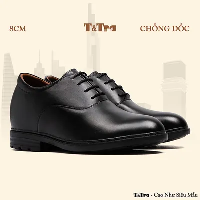 [8CM] Giày Độn Nam T88 Đen - Ít Dốc Mang Thoải Mái Hơn