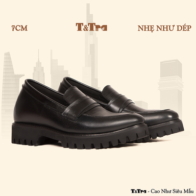 [7CM] Giày Đế Cao Nam S1110 Đen - Nhẹ Như Dép