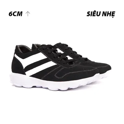 [6CM] Giày Cao Nam T220 Đen Lộn - Nhẹ Hơn và Ít Dốc Hơn