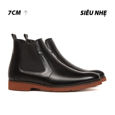 [ 7CM ] Giày Chelssea Boots Nam Siêu Nhẹ S1077ĐĐN