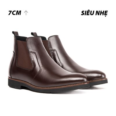 [ 7CM ] Giày Chelssea Boots Nam Siêu Nhẹ S1077N 