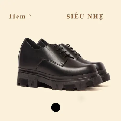 [11CM] Giày Tăng Chiều Cao Nam T168 Đen - Nhẹ Hơn và Ít Dốc Hơn 