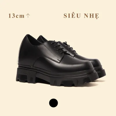 [13CM] Giày Đế Cao Nam T168 Đen - Nhẹ Hơn và Ít Dốc Hơn