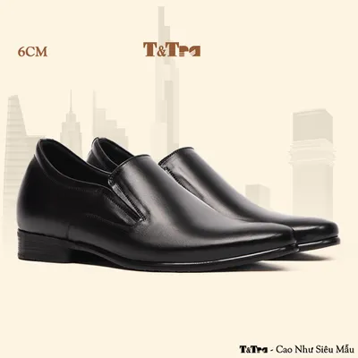 [6CM] Giày Tăng Chiều Cao Nam S952 Đen - Cao Bí Mật Từ Bên Trong