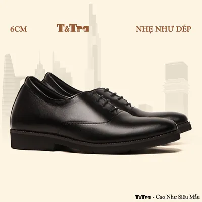 [ 6CM ] Giày Đế Cao Nam S1098 Đen - Nhẹ Như Dép