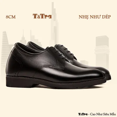 [ 8CM ] Giày Độn Nam S1088 Đen - Nhẹ Như Dép