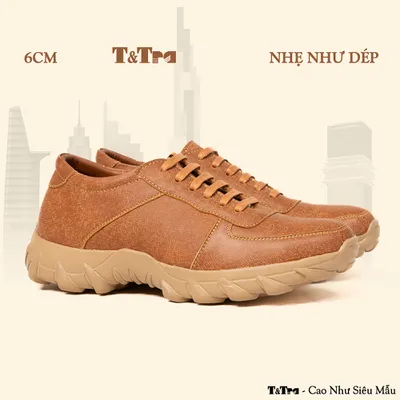 [6CM] Giày Cao Nam T150 Vàng - Nhẹ Hơn và Ít Dốc Hơn 