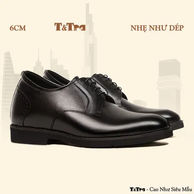 [ 6CM ] Giày Tăng Chiều Cao Nam S1088 Đen - Nhẹ Như Dép