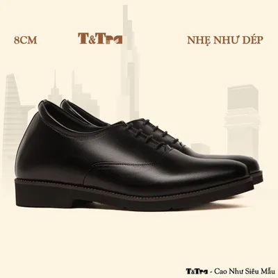 [ 8CM ] Giày Cao Nam S1099 Đen - Nhẹ Như Dép