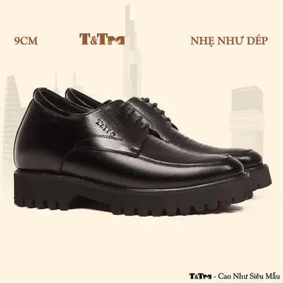 [9CM] Giày Tăng Chiều Cao Nam S2109 Đen - Nhẹ Như Dép