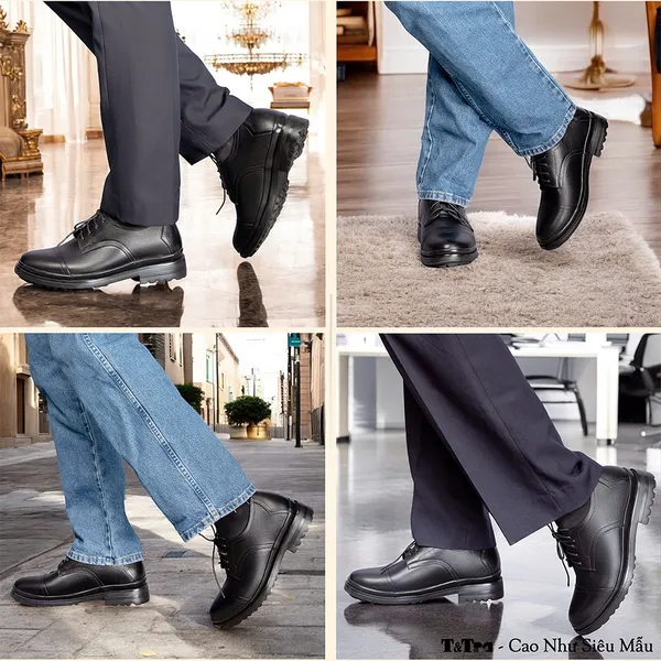 GIÀY ĐỘN NAM SIÊU NHẸ T121Đ CAO 7CM