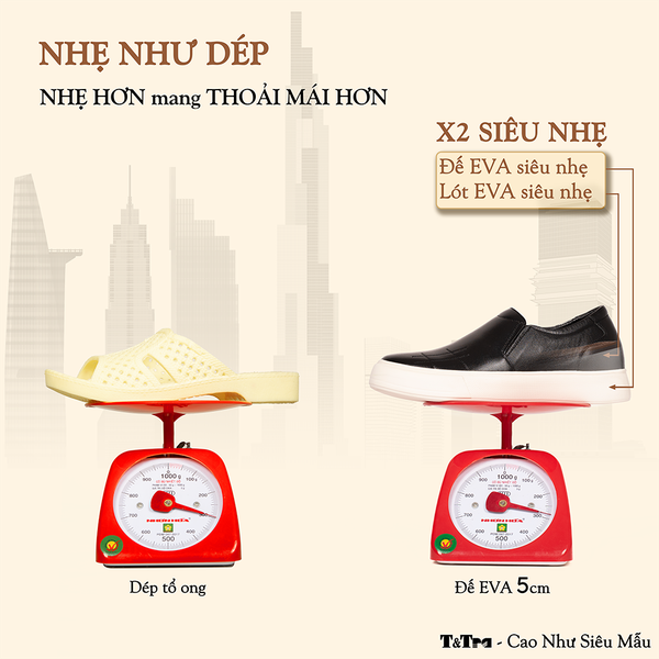 GIÀY TĂNG CHIỀU CAO NAM T145 ĐEN CAO 6CM