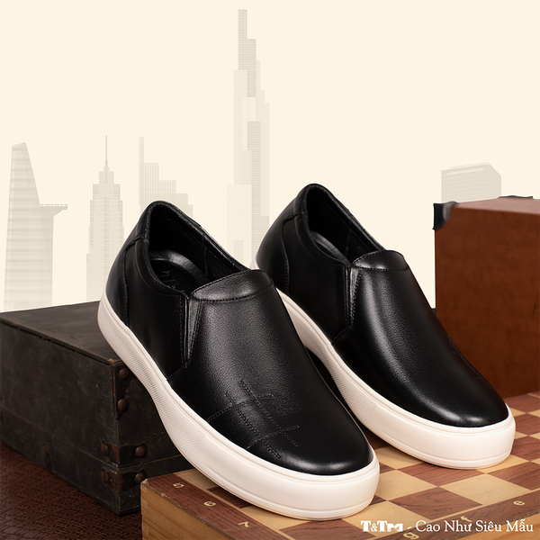 GIÀY TĂNG CHIỀU CAO NAM T145 ĐEN CAO 6CM
