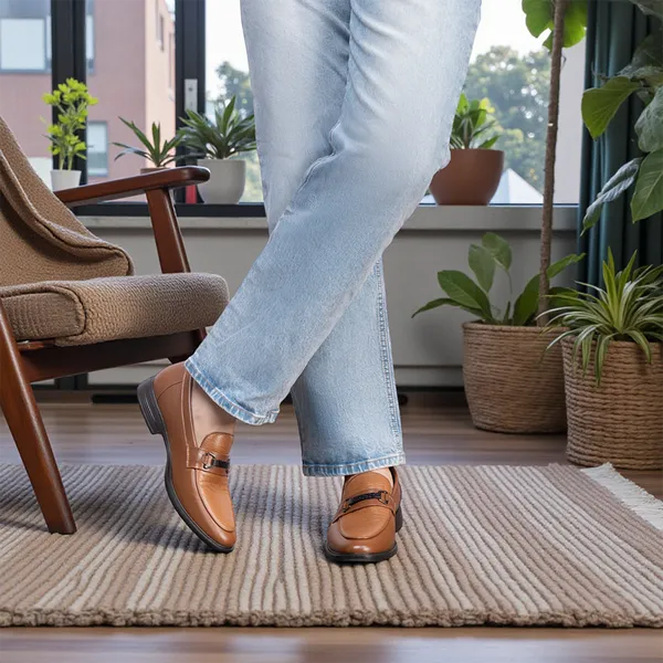 GIÀY CAO NAM T402 NÂU BÒ CAO 6.5CM