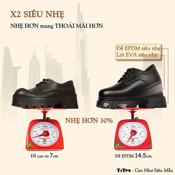 GIÀY TĂNG CHIỀU CAO NAM  SIÊU NHẸ T167 ĐEN SỌC CAO 14.5CM