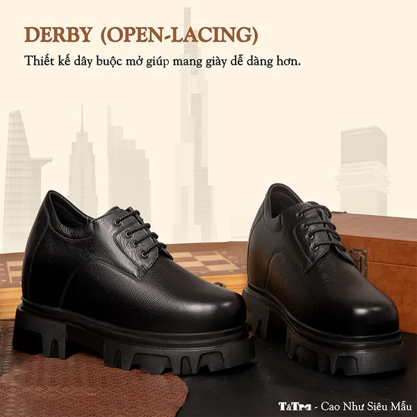 GIÀY TĂNG CHIỀU CAO NAM  SIÊU NHẸ T167 ĐEN SỌC CAO 14.5CM