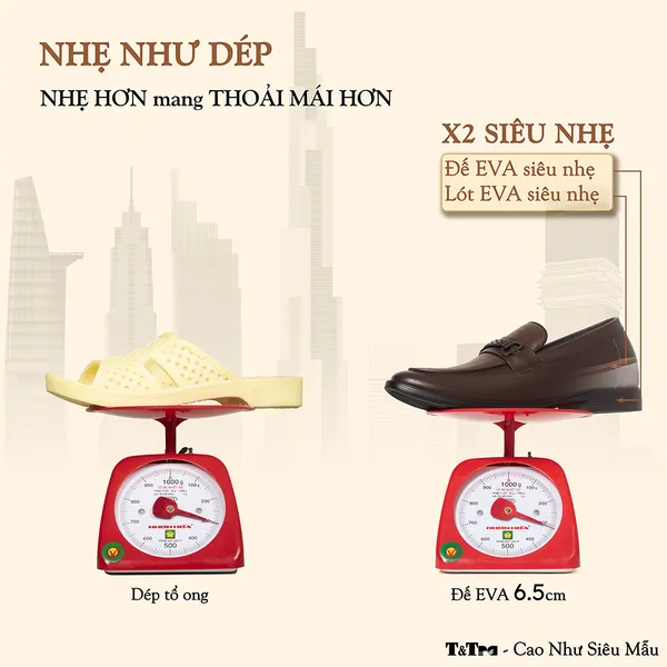 GIÀY CAO NAM T402 NÂU TỐI CAO 6.5CM