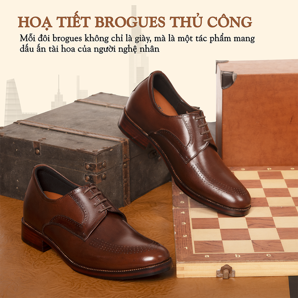 GIÀY TĂNG CHIỀU CAO NAM S2113 NÂU 6.5CM