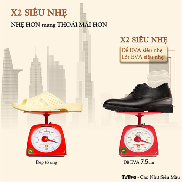 GIÀY TĂNG CHIỀU CAO NAM S1085 ĐEN TRƠN SIÊU NHẸ CAO 7.5CM
