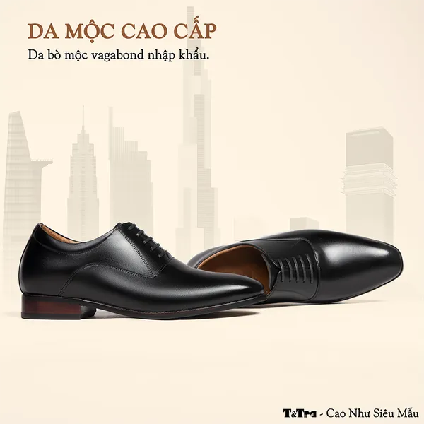GIÀY CAO NAM A214 ĐEN 6CM