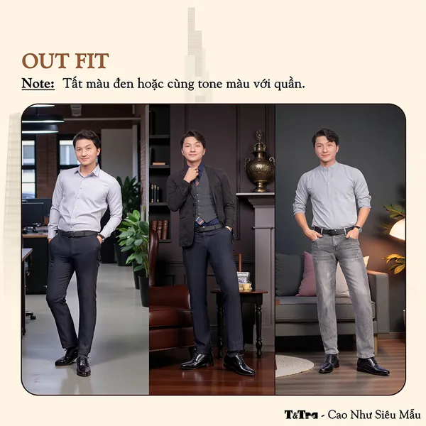 GIÀY CAO NAM A214 ĐEN 6CM