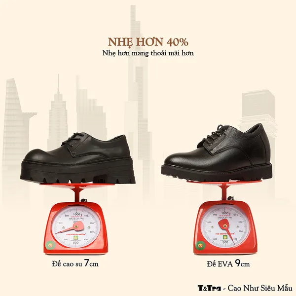 GIÀY CAO NAM T178 ĐEN SẦN CAO 9CM
